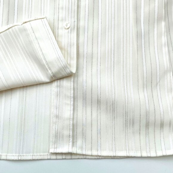 Croft & Barrow Stretch XL Ladies Button Down Dress Top Blouse Stripe  Kohls  VG+ - Picture 7 of 11